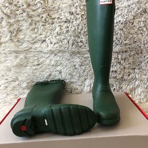 Tall hunter green Hunter boots